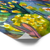 Poster Aquarelle Jardin Fleurs Art (Coin)