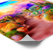 Poster Aquarelle jardin sud-ouest (Coin)