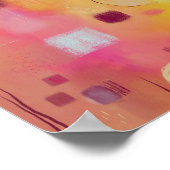 Poster Aquarelle jaune abstrait moderne (Coin)