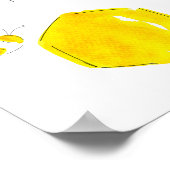 Poster Aquarelle jaune Bumble Bee Baby shower Bienvenue (Coin)