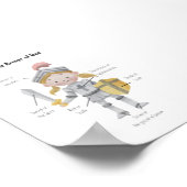 Poster Aquarelle jaune cheveux fille l'armure de Dieu imp (Coin)