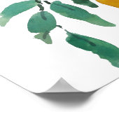 Poster aquarelle jaune citron (Coin)