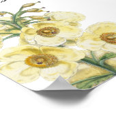 Poster Aquarelle jaune Mariage floral (Coin)