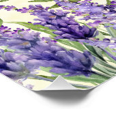 Poster Aquarelle jaune violet Fête des mariées florale (Coin)