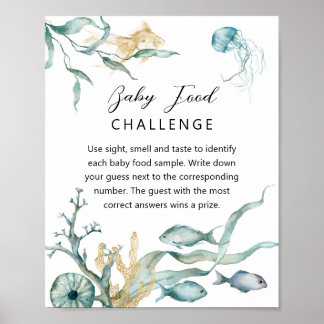 Poster Aquarelle Jellyfish Baby Food Challenge Signal