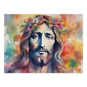 Poster Aquarelle Jésus