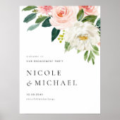 Poster Aquarelle Jolie Fleurs de Jardin (Devant)