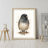 Poster Aquarelle Junco - Oiseaux boisés