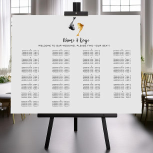 Poster Aquarelle Koi Fish Mariage