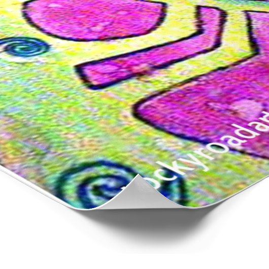 Poster Aquarelle Kokopelli (Coin)