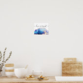 Poster Aquarelle L'amour est doux signe Mariage (Cuisine)