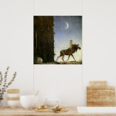Poster Aquarelle "Leap the Elk" par John Bauer (Cuisine)
