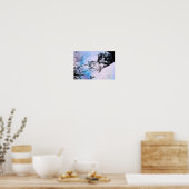 Poster Aquarelle léopard des neiges (Cuisine)