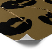 Poster Aquarelle léopard floral : Motif sans fin (Coin)