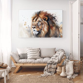 Poster Aquarelle Lion
