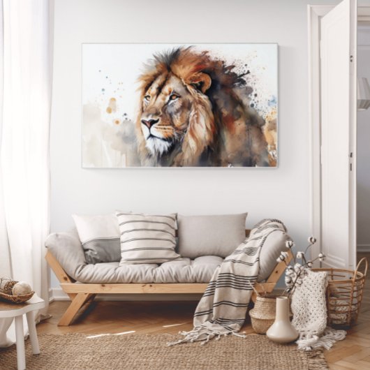 Poster Aquarelle Lion