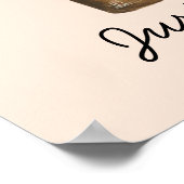 Poster Aquarelle Livre Fleur Brown Pink Reading Citation (Coin)