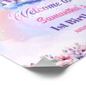 Poster Aquarelle Magique Unicorn Pastel Rainbow Anniversa (Coin)