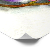Poster Aquarelle magnolia rose (Coin)