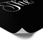 Poster Aquarelle Magnolia Wreath noir blanc Art moderne (Coin)