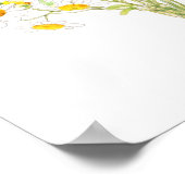 Poster aquarelle Margaret blanche et bouquet d'encre (Coin)