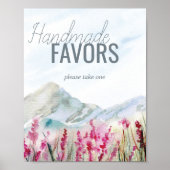 Poster Aquarelle Mariage de montagne Faveurs (Devant)