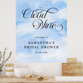 Poster Aquarelle Mariage Moderne Cloud Nine Baby Shower d (Cuisine)