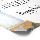 Poster Aquarelle marine - baby shower de chasse au Pacifi (Coin)