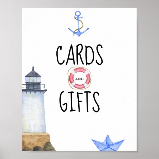 Poster Aquarelle marine - cartes et cadeaux (Devant)