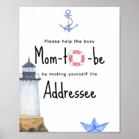 Aquarelle marine - Maman à être destinataire