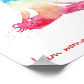 Poster Aquarelle Méditation Yoga Lotus Pose Chakra couleu (Coin)