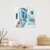 Poster Aquarelle Méditerranée (Cuisine)