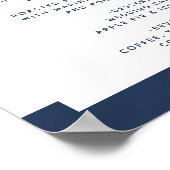 Poster Aquarelle menu Mariage floral nautique (Coin)