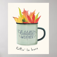 Aquarelle Météo Coulée Feuilles Automne