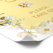 Poster Aquarelle mignonne Bee Faveurs (Coin)