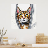 Poster Aquarelle mignonne belle collection de chats moder (Cuisine)