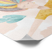 Poster Aquarelle mignonne fille de dessin animé. Imaginai (Coin)