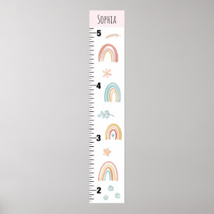 Poster Aquarelle mignonne Filles Arc-en-ciel Graphique de