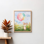 Poster Aquarelle mignonne Ours Bébé Genre Nourriture nutr