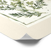 Poster Aquarelle minimaliste Fern Feuille Botanique (Coin)