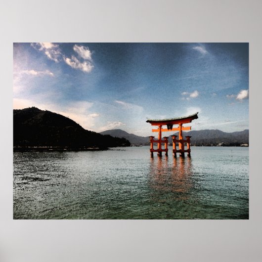 Poster Aquarelle Miyajima (Devant)