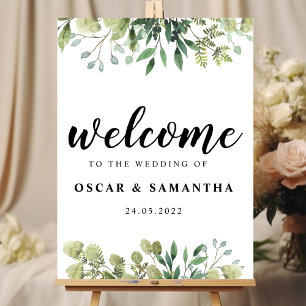 Poster Aquarelle moderne Branche des Feuilles verts