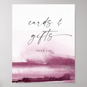 Poster Aquarelle Moderne Enseigne Cartes Rouges et Cade