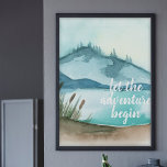 Poster Aquarelle moderne Nature Commençons l'aventure<br><div class="desc">Aquarelle moderne Nature Commençons l'aventure</div>