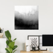 Poster Aquarelle moderne noir et blanc (Bureau à domicile)