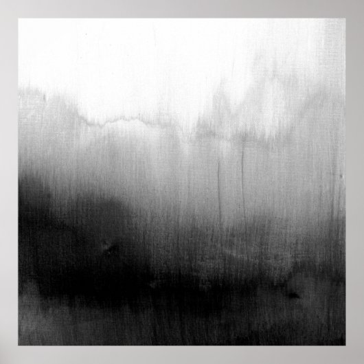 Poster Aquarelle moderne noir et blanc (Devant)