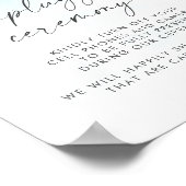 Poster Aquarelle moderne | Signe de cérémonie Turquoise d (Coin)