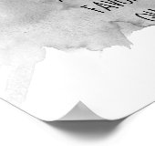 Poster aquarelle moderne tendance gris et blanc ajouter u (Coin)