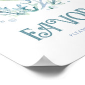 Poster Aquarelle modifiable sous le panneau marin (Coin)