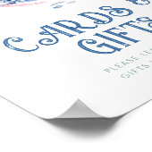 Poster Aquarelle modifiable sous le panneau marin (Coin)